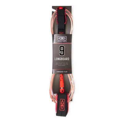 9ft Regular Leash Leashes Ocean & Earth Coral 
