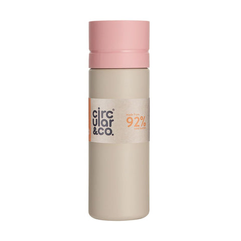 Circular&Co. 600ml Reusable Water Bottle - Multiple colours Accessories A Short Walk Chalk & Pink 