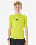 Corps Short Sleeve Kid's Rash Vest - Lime Children's rash vests Rip Curl 8 