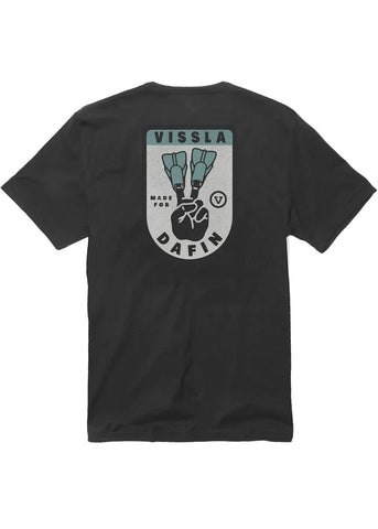 Da Fin Peace Organic Pocket Tee - Phantom Men's T-Shirts & Vests Vissla S 