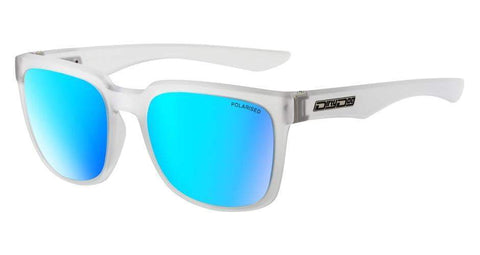 DD Blade Crystal Clear-Grey Blue Sunglasses Dirty Dogs 