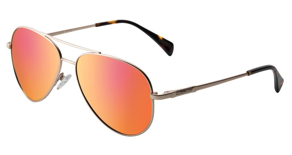 DD Maverick - Gold - Grey/Red Fusion Mirror Polarised Sunglasses Dirty Dogs 