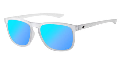 DD Shadow - Satin Crystal/Grey Blue Mirror Polarised Sunglasses Dirty Dogs 
