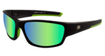 DD Sport - Chain, Satin Black/ Green Fusion Mirror Polarised Sunglasses Dirty Dogs 