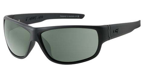 DD Vault - Satin Black/Green Polarised Sunglasses Dirty Dogs 