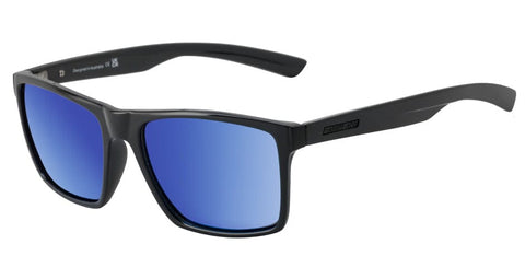 DD Volcano Black/ Blue Mirror Polarised Sunglasses Dirty Dogs 