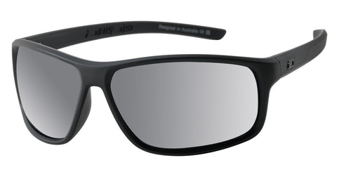 DD Zero - Satin Black/Grey,Siver Mirror Polarised Sunglasses Dirty Dogs 
