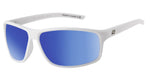 DD Zero - Satin White/Grey,Blue Mirror Polarised Sunglasses Dirty Dogs 