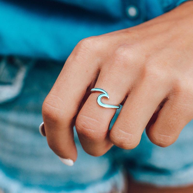 Enamel Wave Ring Bathsheba Surf 