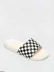 La Costa Slide-On White Checkerboard Women's Flipflops,Shoes & Boots Vans Womens 