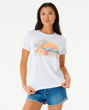 Low Tide Standard Tee - White Women's T-Shirts and Vest Tops Rip Curl women S 