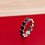 MOOD LOVE HEARTS BAND RING - Size 7 Jewellery Pura Vida 