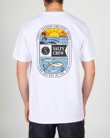 New Waves Standard Tee - White Men's T-Shirts & Vests Salty Crew S 