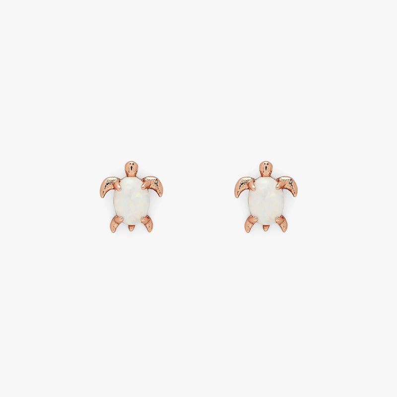 OPAL SEA TURTLE EARRING Jewellery Pura Vida Rose Gold 