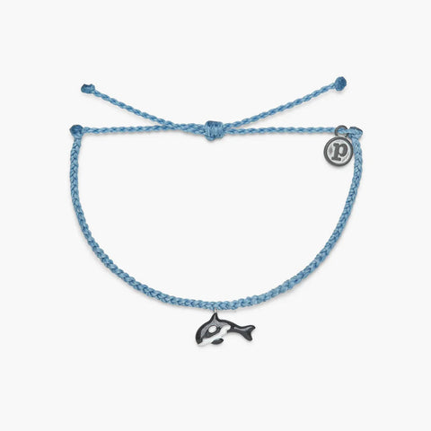 Orca Silver Charm Bracelet Jewellery Pura Vida Sky Blue 