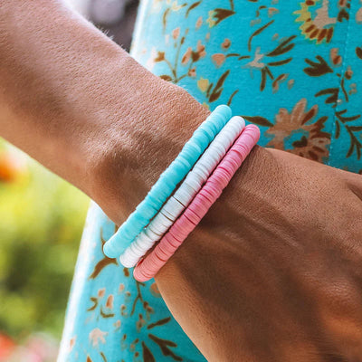 PASTEL DISC STRETCH BRACELET Jewellery Pura Vida 