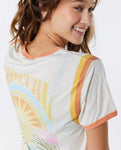 Ringer Surf Revival Short Sleeve Tee Women's T-Shirts and Vest Tops Rip Curl women 