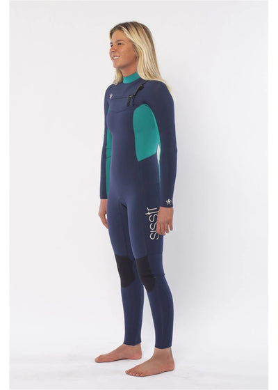 Sisstr Seven Seas 3/2 Wetsuit with Chest Zip - Strong Blue (2022) Wetsuits Sisstrevolution 
