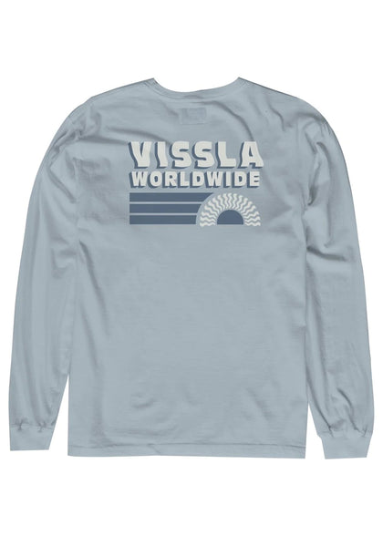 Speed Wobble Long Sleeve Pocket Tee - Cool Blue Men's T-Shirts & Vests Vissla M 