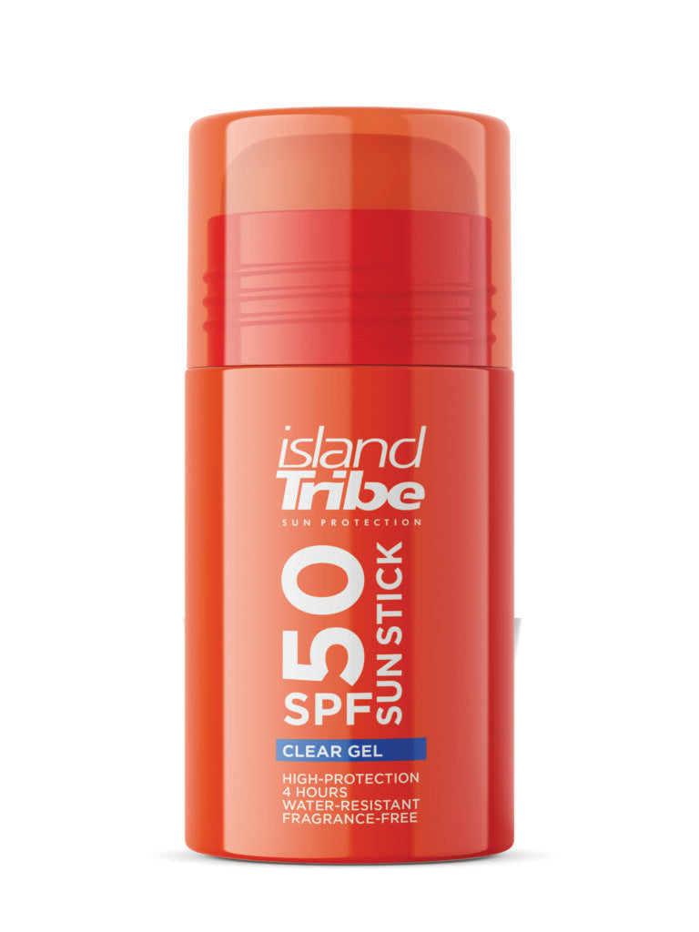 SPF 50 STICK CLEAR GEL Oxybenzone free suncream Island Tribe 