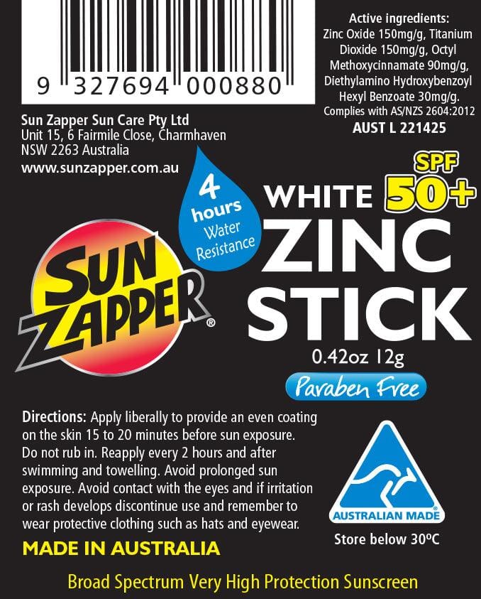 Sun Zapper White Zinc Stick SPF 50+ Sun Cream Sun Zapper 