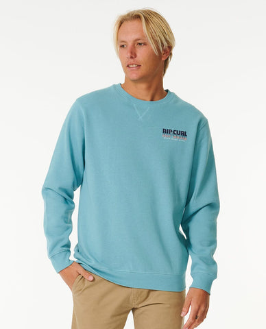 Surf Revival Crew - Dusty Blue Men's Hoodies & Sweatshirts Rip Curl S 
