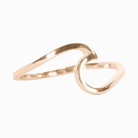 Wave Ring - Rose Gold or Silver Jewellery Pura Vida 6 Rose Gold 