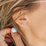 Wave Stud Earrings - Silver Jewellery Pura Vida 